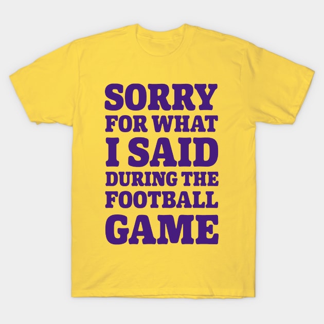 Sorry Purple Tigers T-Shirt by Gsweathers